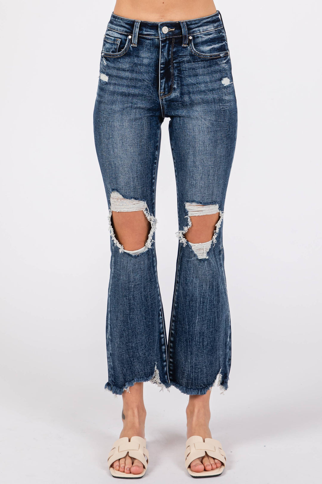 PETRA HIGH RISE CROP BOOTCUT JEANS