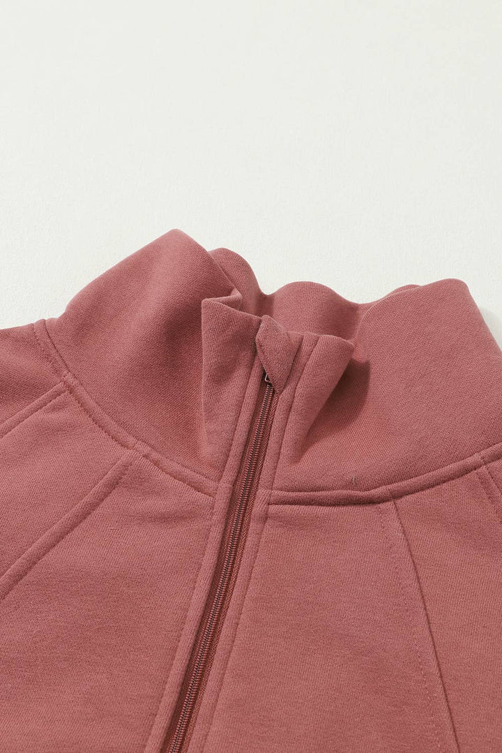 Half Zip  Thumbhole Sweatshirt