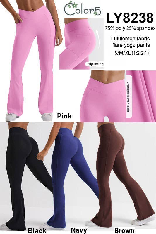 Active wear cross waist band yoga pants