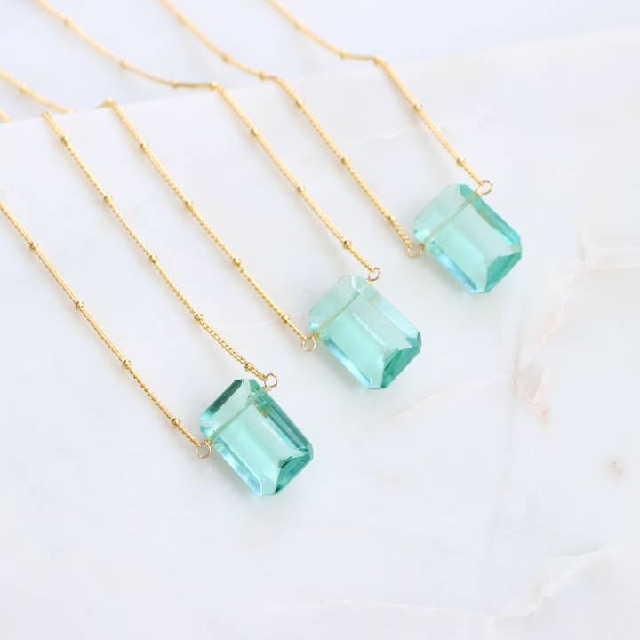 Aquamarine Quartz Necklace