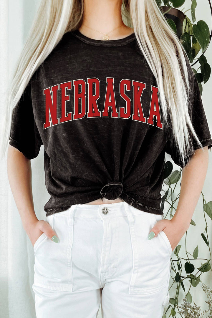 NEBRASKA MINERAL GRAPHIC CROP TOP