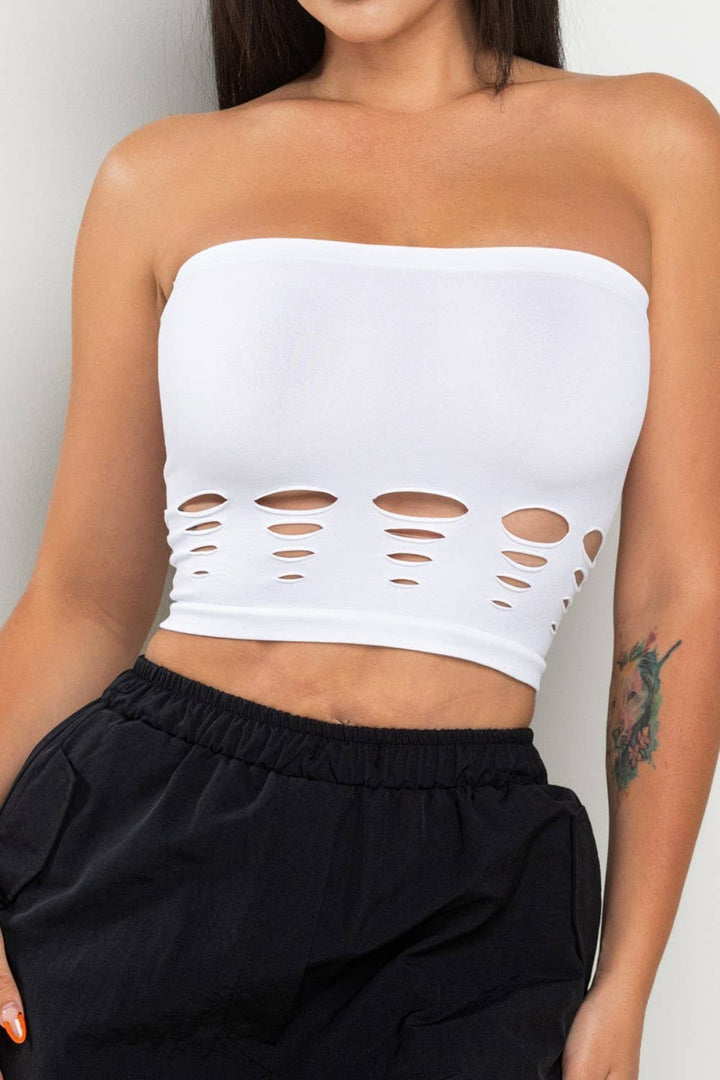 Cutout Front Tube Top