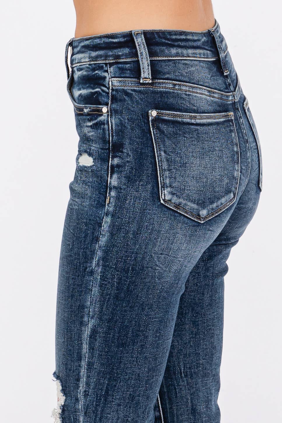 PETRA HIGH RISE CROP BOOTCUT JEANS