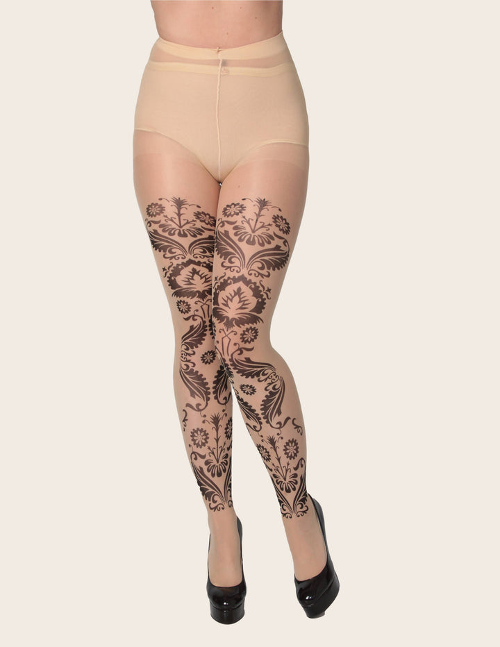 Isadora  Skin Tone Tattoo Fashion Tights