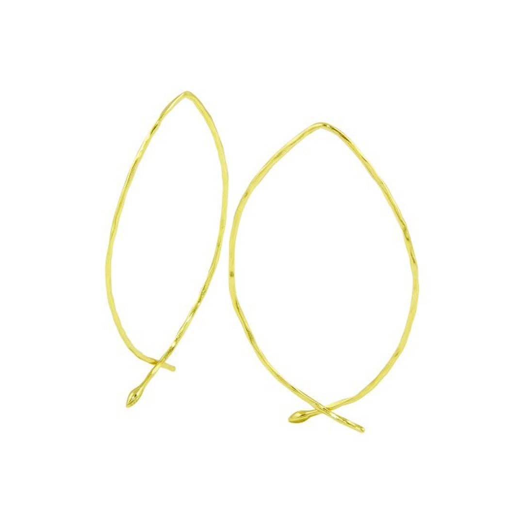 Wire Threader Earrings in gold