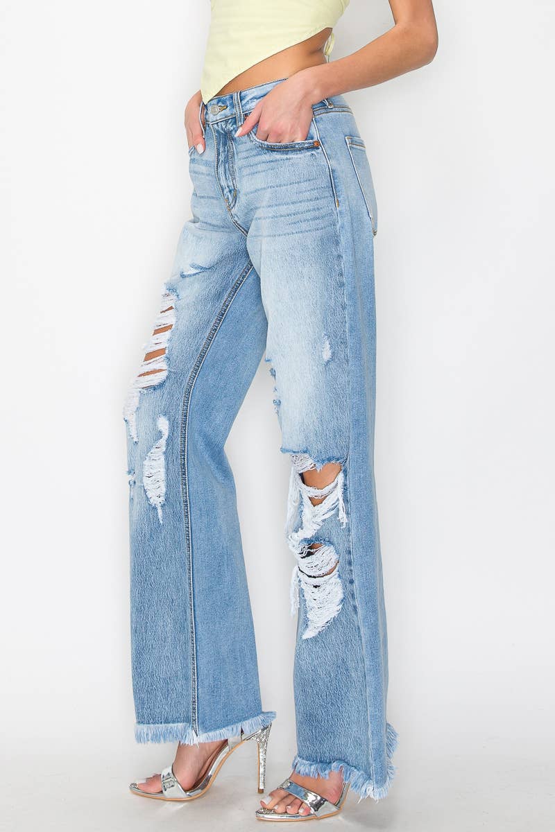 HIGH RISE WIDE LEG JEANS