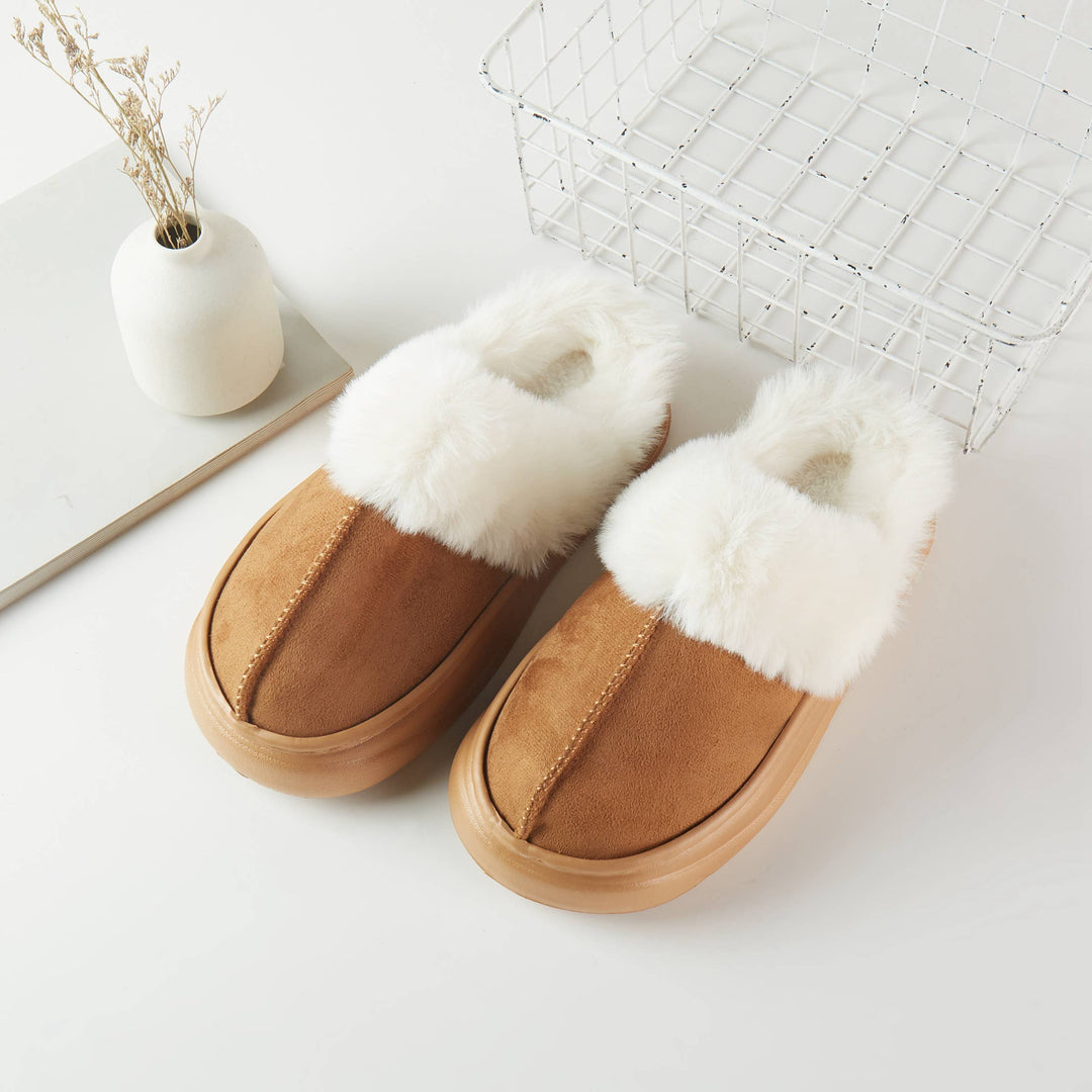 Fuzzy Slippers Comfy Faux Fur Slippers Non-Slip Sole