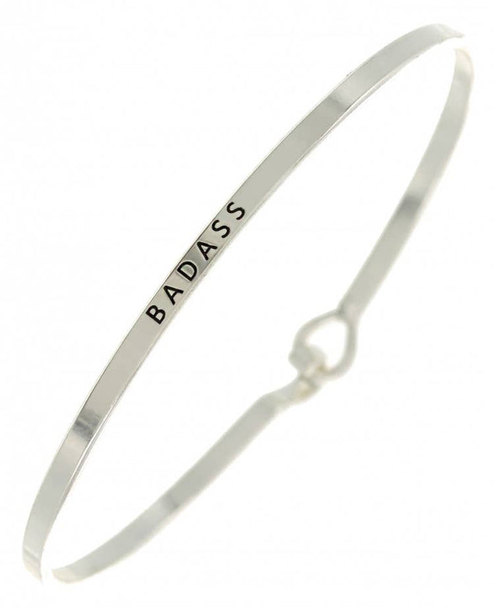 BADASS Message Brass Bangle