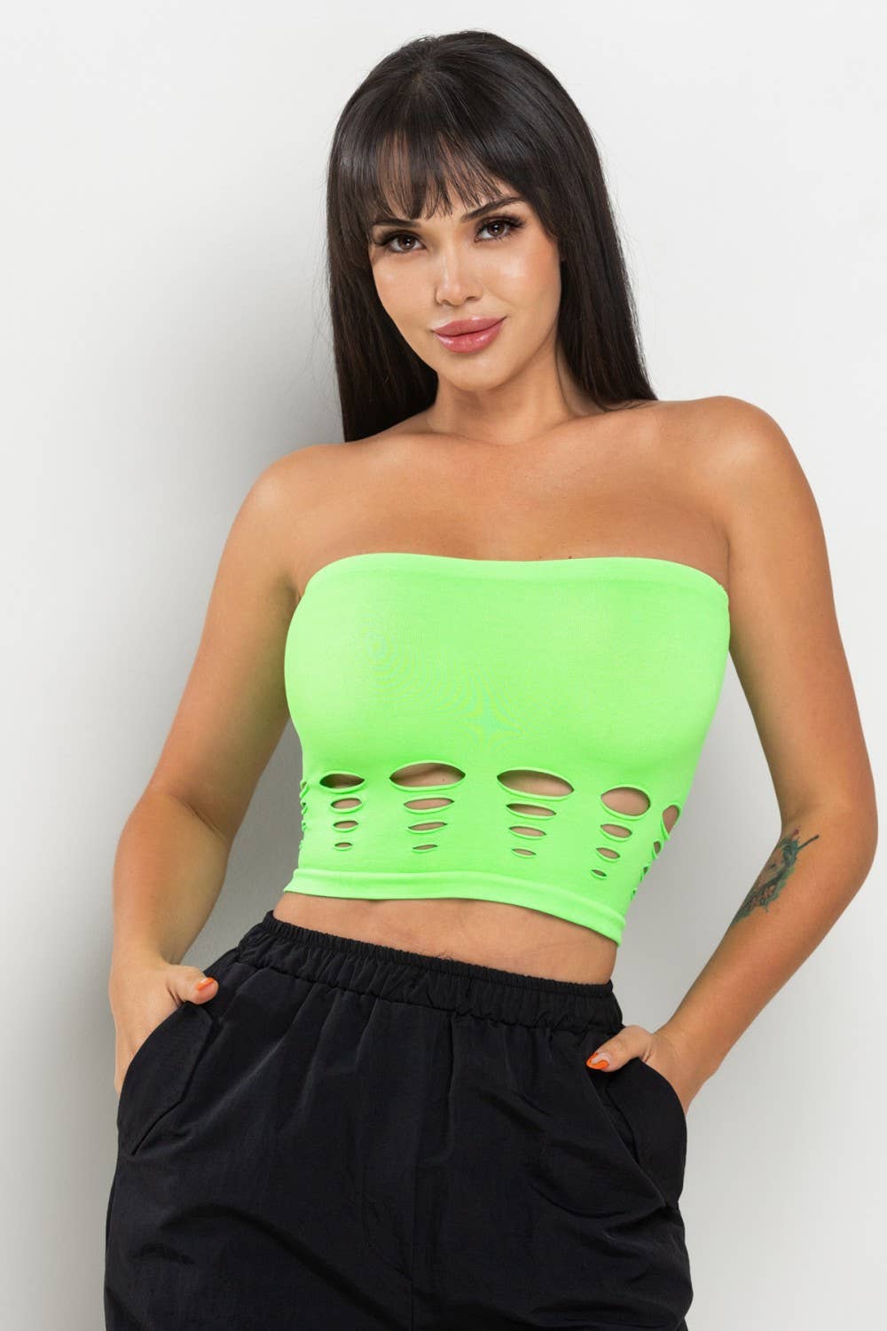 Cutout Front Tube Top