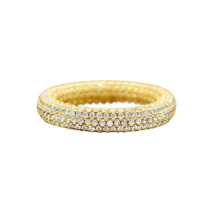 Crystal Eternity Rounded Band Ring in gold