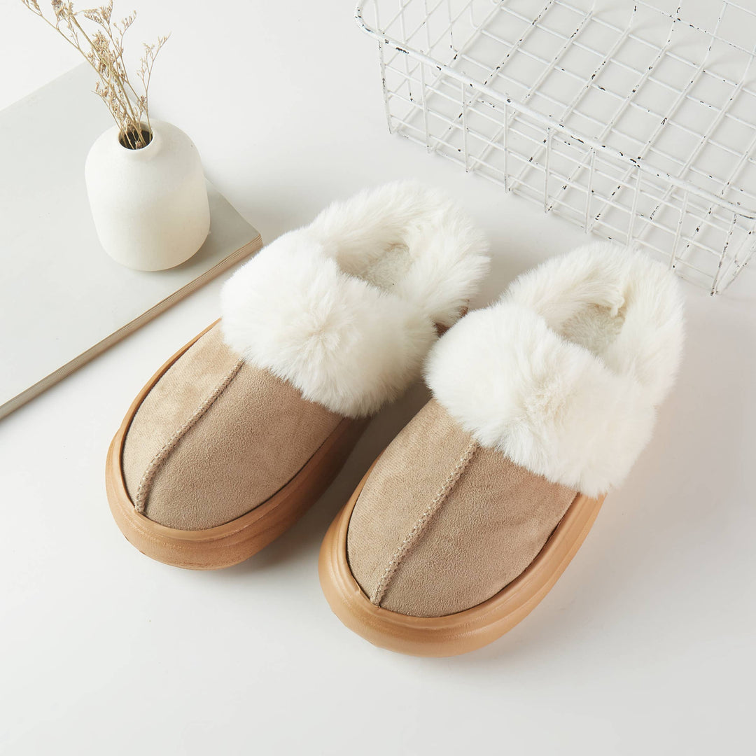 Comfy Faux Fur Slippers Non-Slip Sole