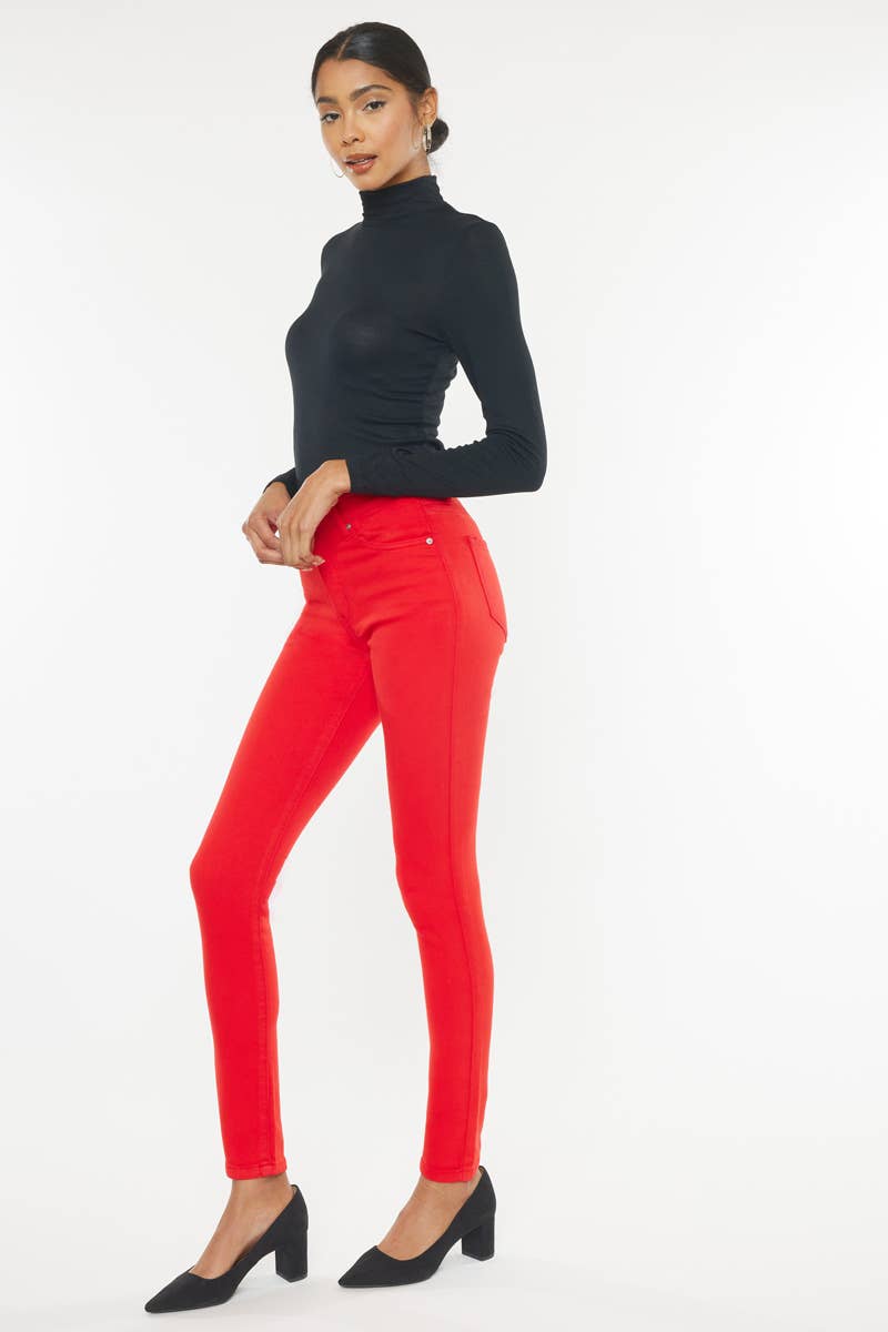 Kancan high rise skinny in red