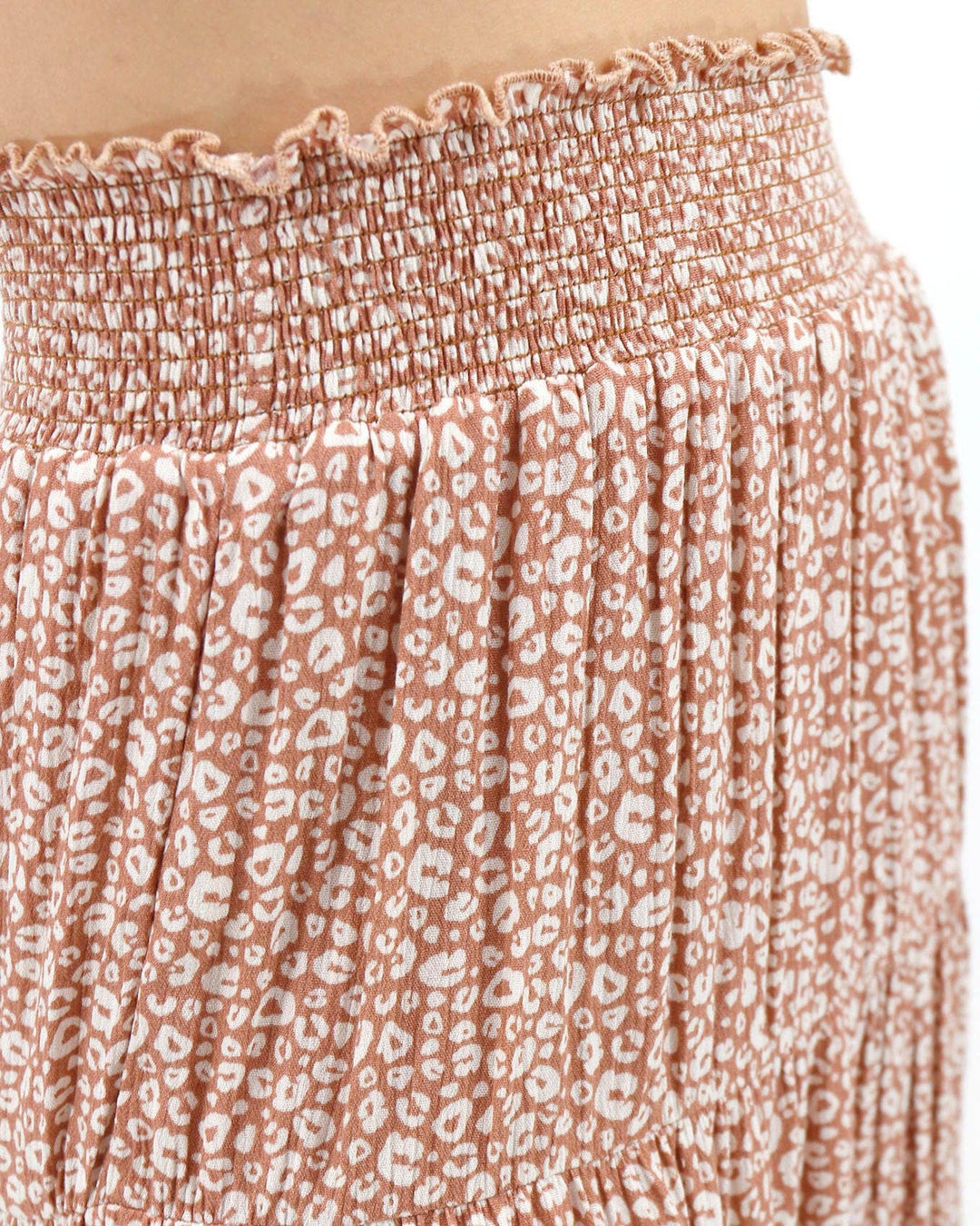 Go-To Tiered Skirt in Neutral Mini Cheetah