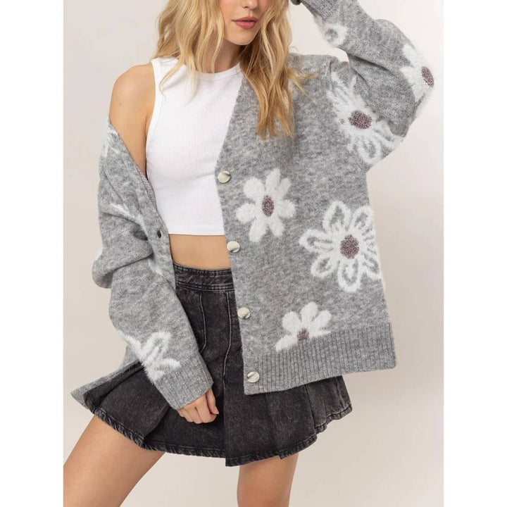 Love Floral Sweater Cardigan