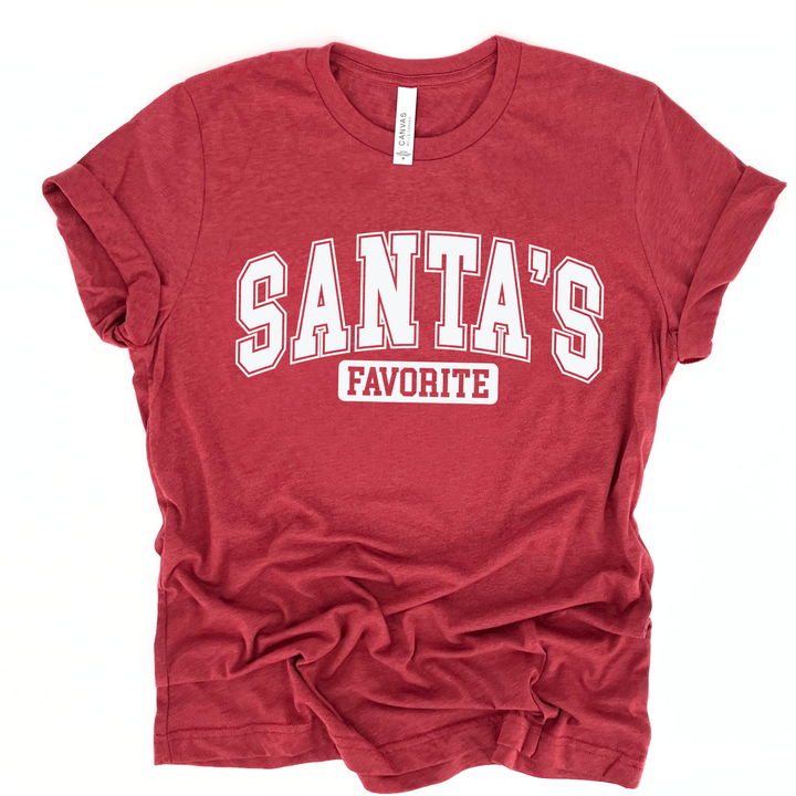 Santa's favorite women's Christmas t-shirt