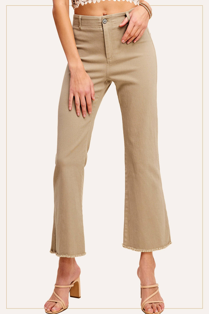 Soft Washed Stretchy High Waisted Pants