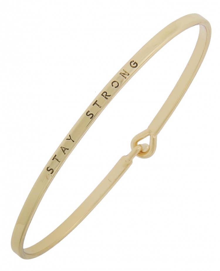 STAY STRONG Message Bangle