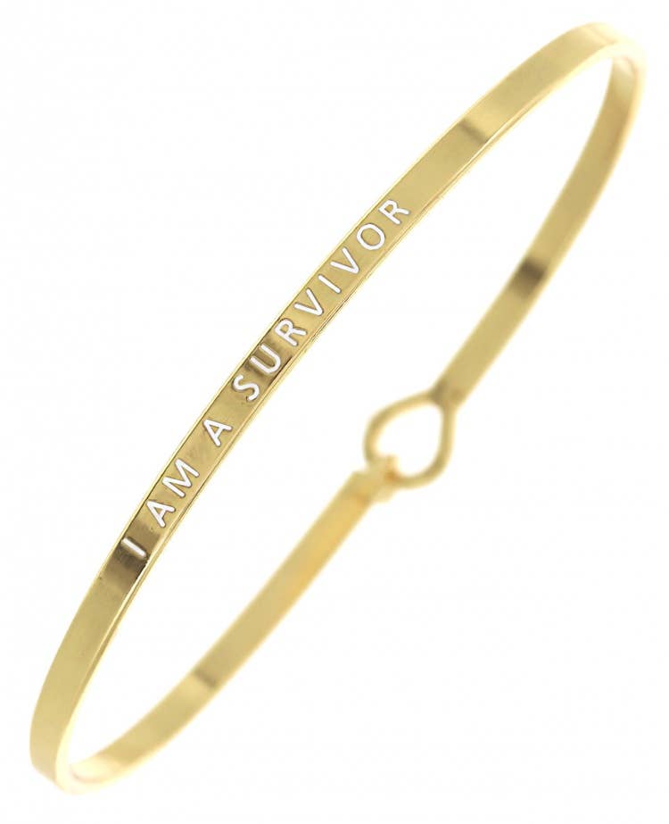 I AM A SURVIVOR Message Bangle