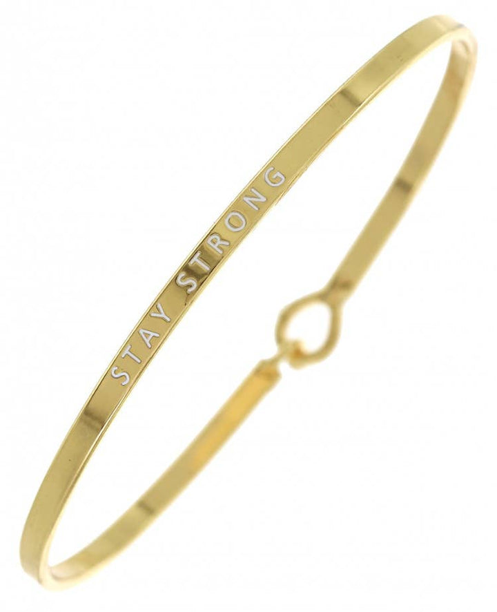 STAY STRONG Message Bangle