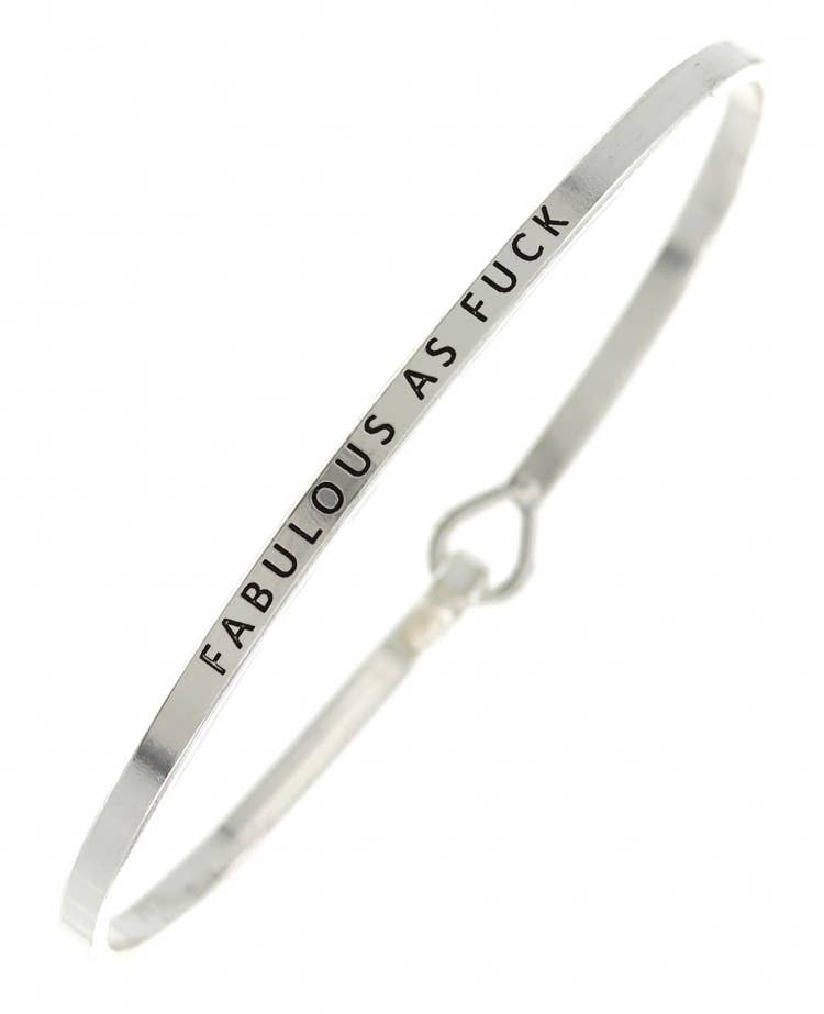 FABULOUS AS FUCK Message Brass Bangle