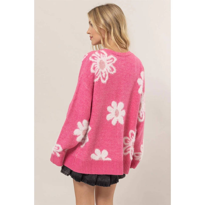 Love Floral Sweater Cardigan