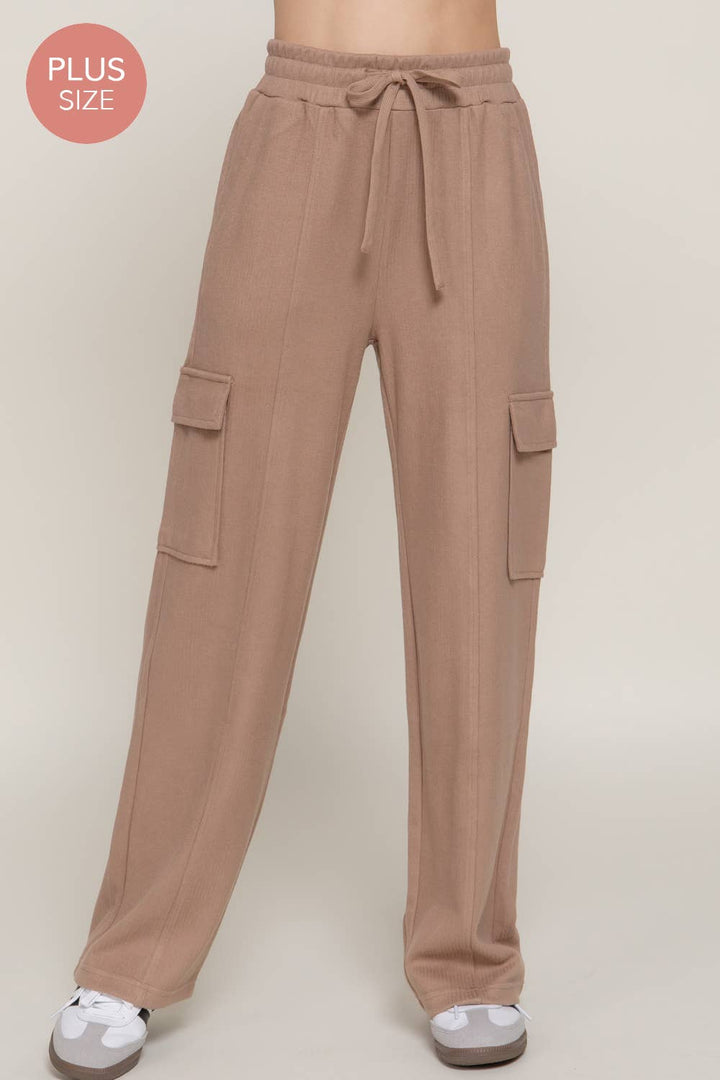 CURVY Side Pocket Knit Corduroy Pant