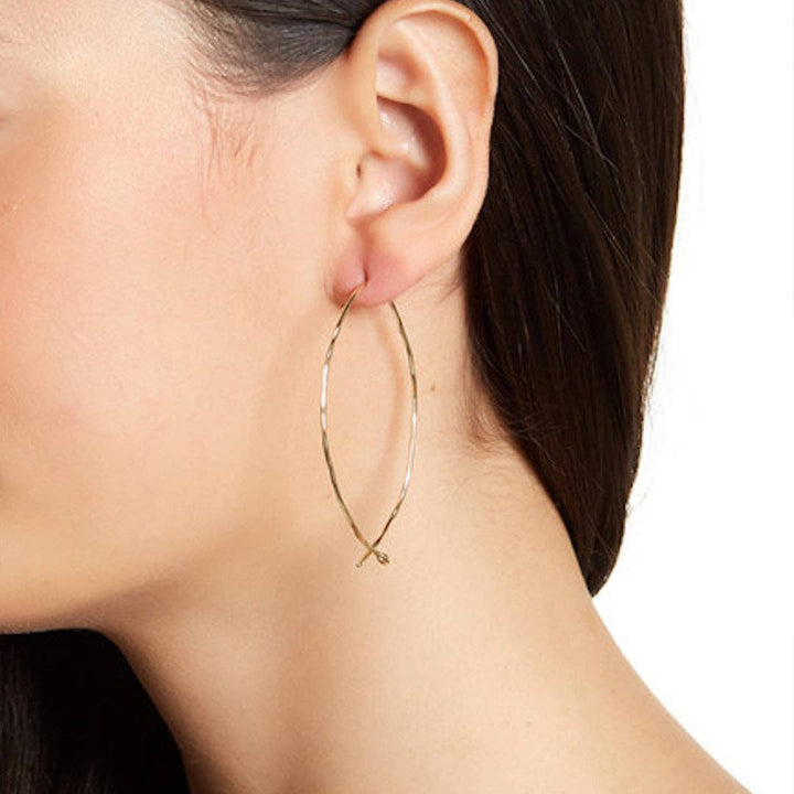 Wire Threader Earrings in gold